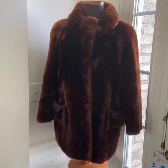 Mouton Lamb Fur Coat - Picture 2 of 15